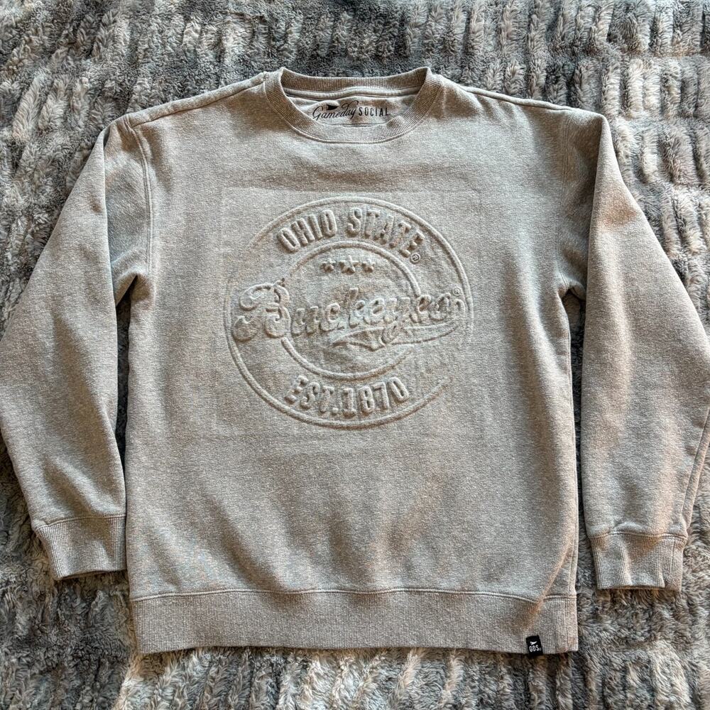 Gameday Social Ohio State Buckeyes Womens Crew Neck Sweatshirt Large Graphic L